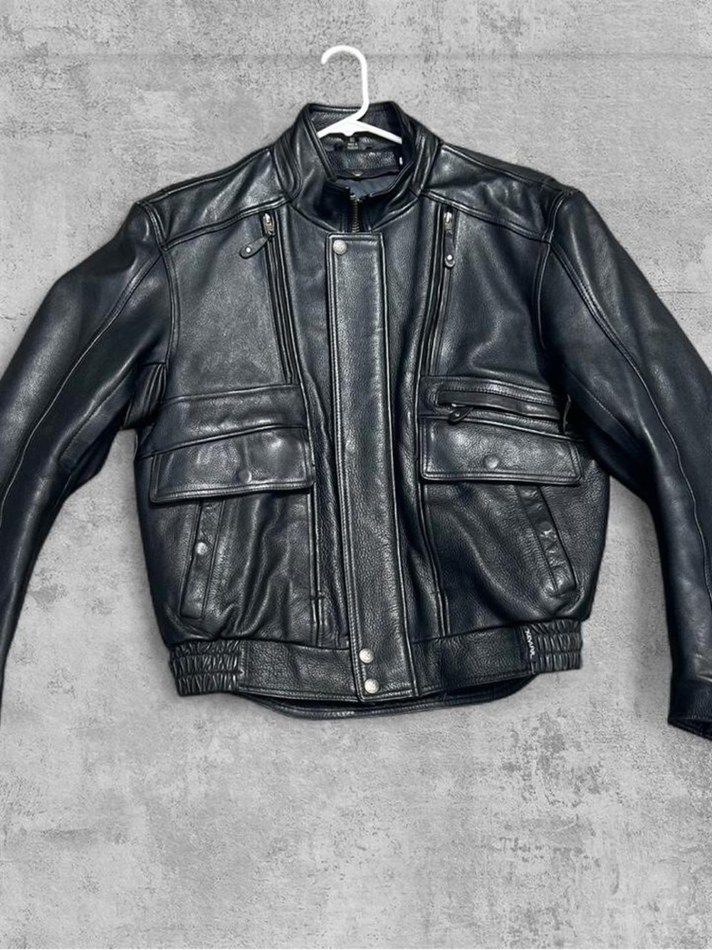 Vintage 90s Xpert heavy duty Men's leather riding motorcycle Jacket
